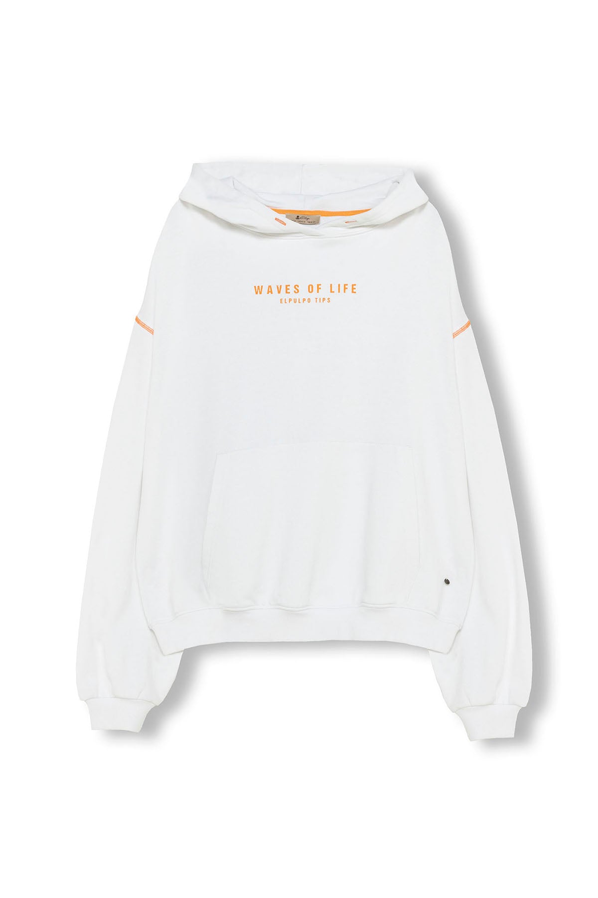 SUDADERA TEEN CAPUCHA WAVES OF LIFE BLANCO PURO