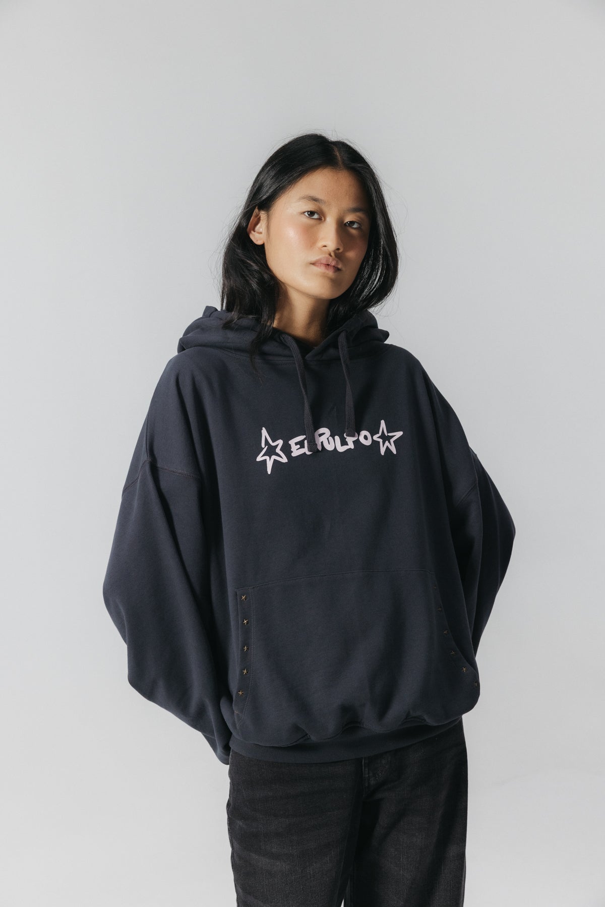 SUDADERA CAPUCHA TEEN MULTI ESTAMPADO ANTRACITA