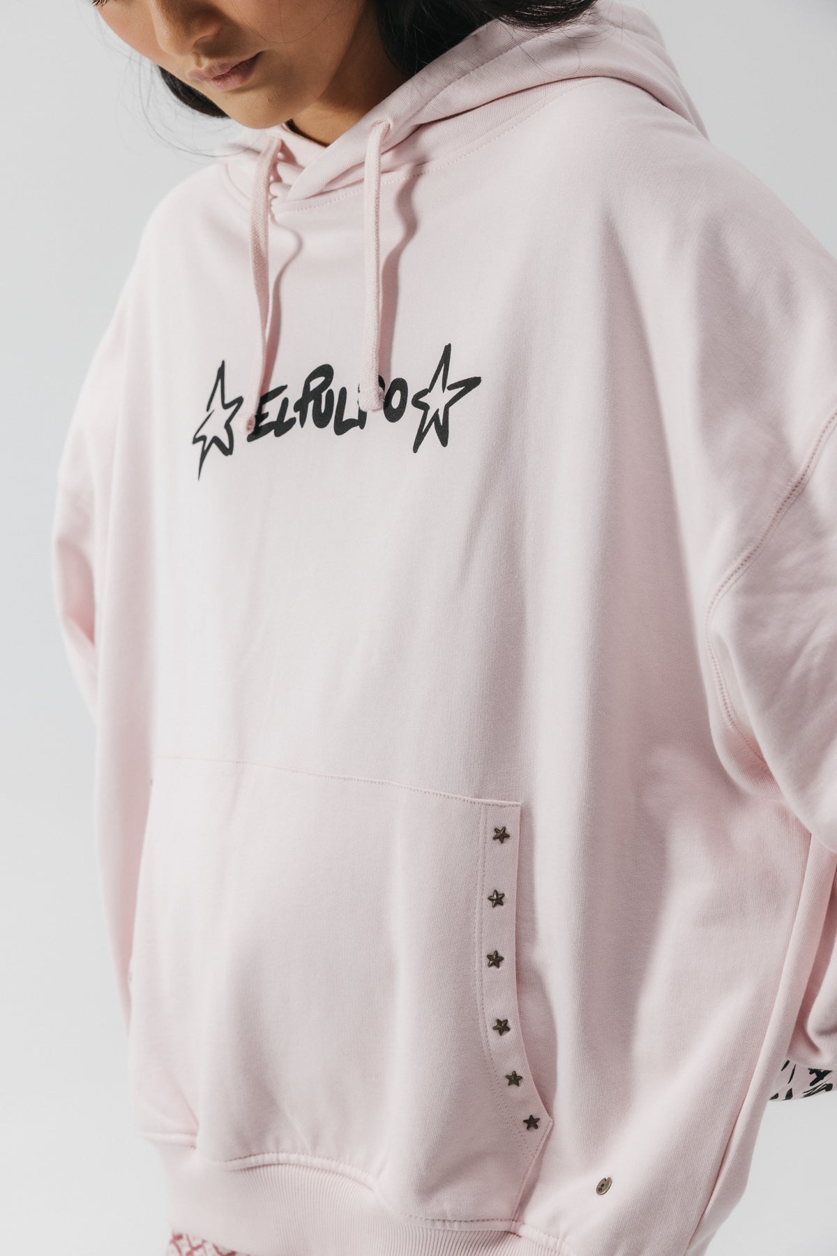 SUDADERA CAPUCHA TEEN MULTI ESTAMPADO ROSA CLARO