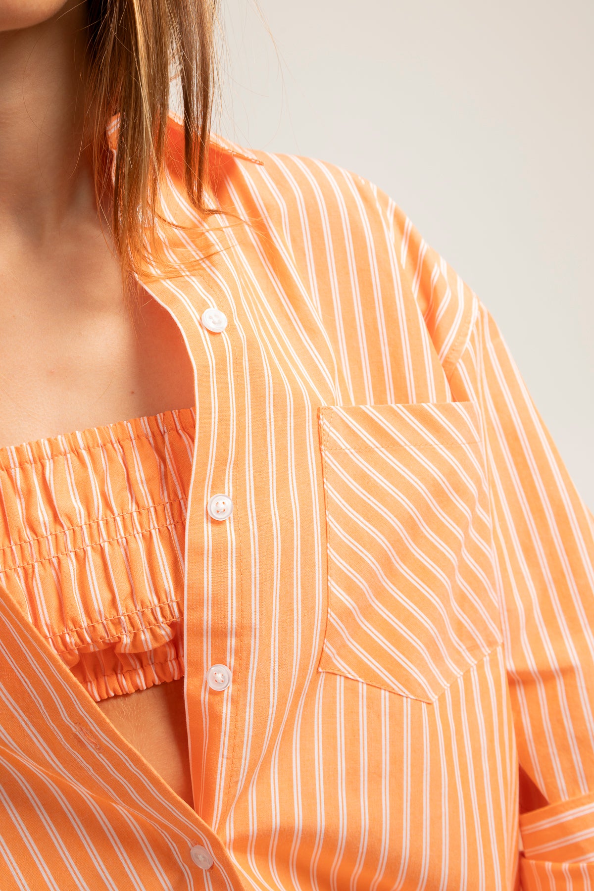 Camisa teen rayas naranja