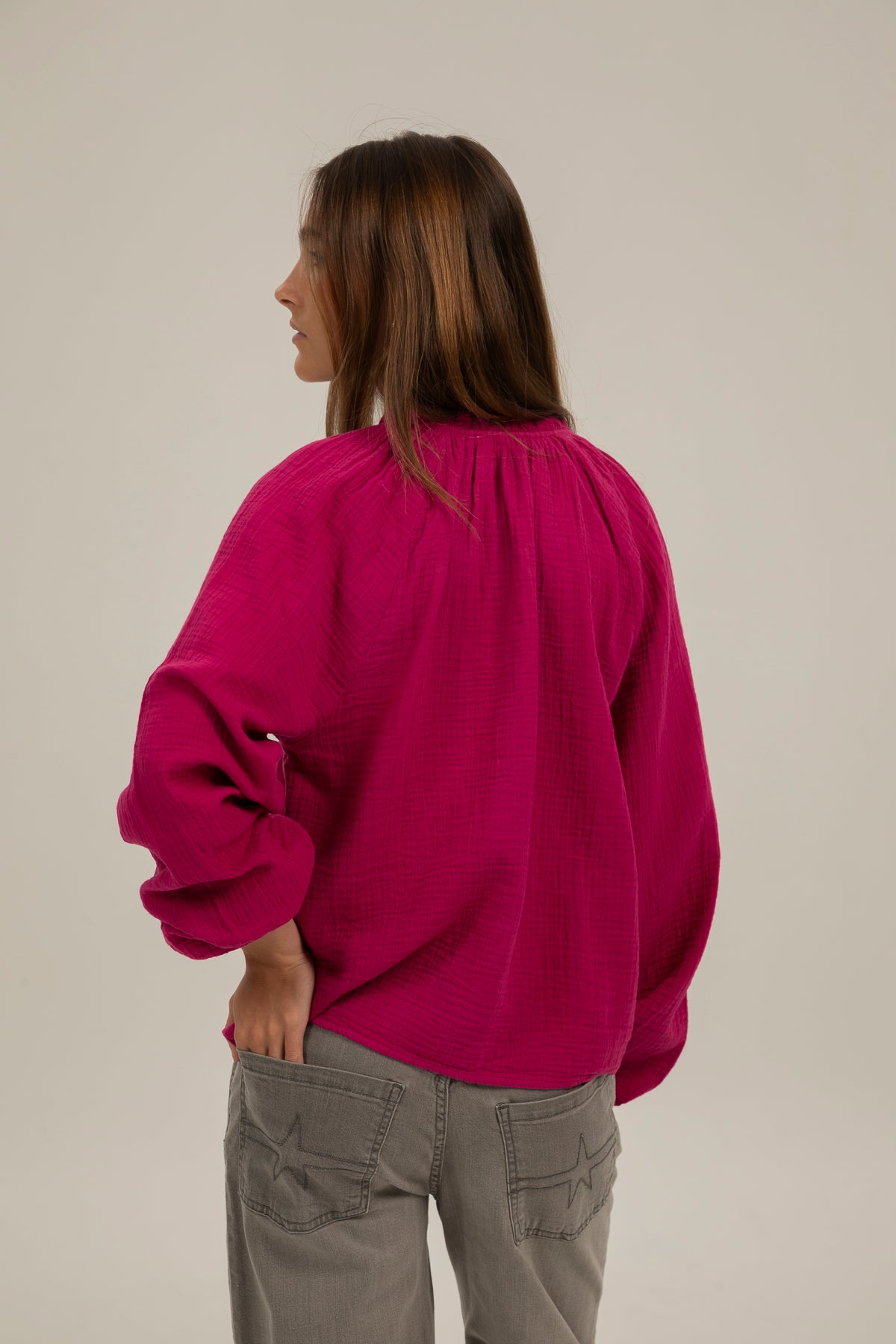 Camisa teen bambula buganvilla