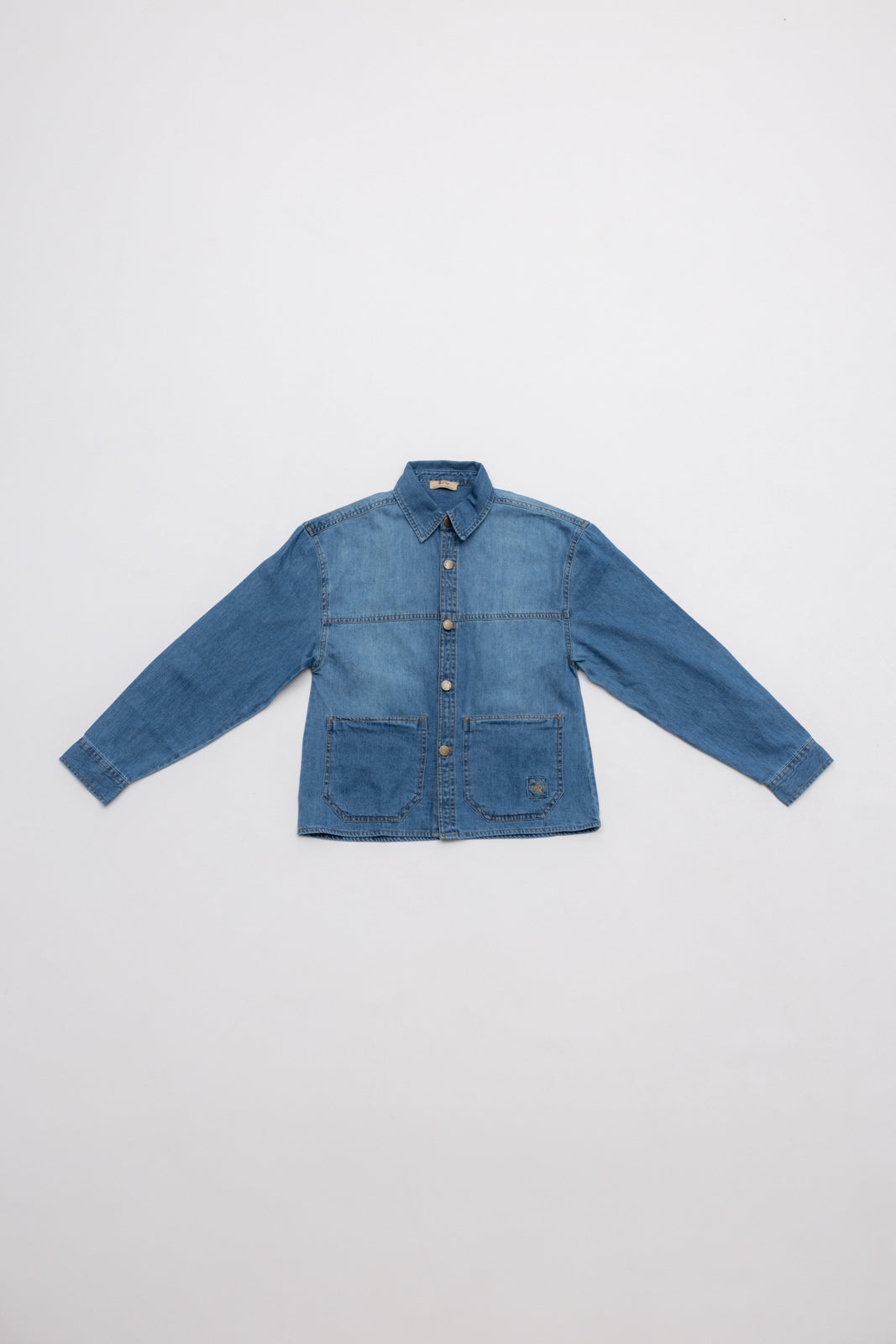 SOBRECAMISA TEEN DENIM ESTRELLA AZUL MEDIO DELAVÉ