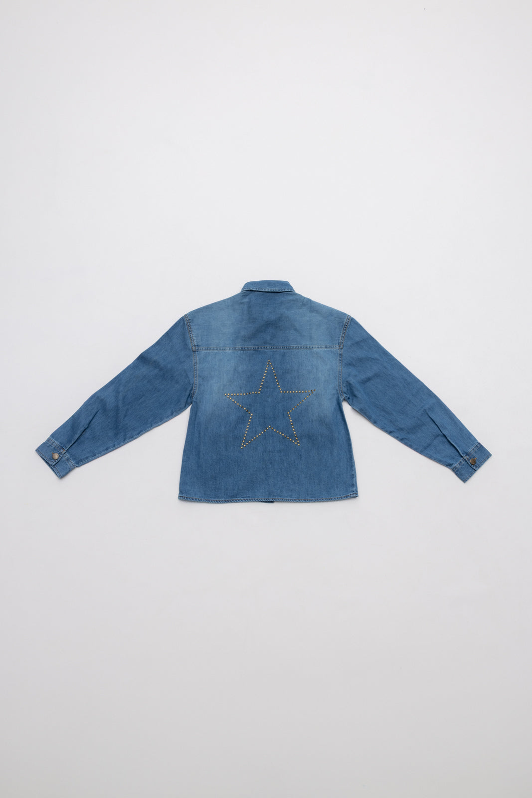 SOBRECAMISA TEEN DENIM ESTRELLA AZUL MEDIO DELAVÉ