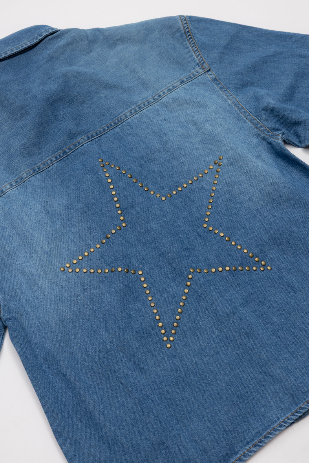 SOBRECAMISA TEEN DENIM ESTRELLA AZUL MEDIO DELAVÉ