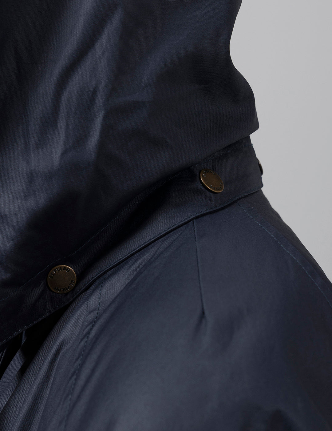 NAVY BLUE WAXED EFFECT TEEN JACKET