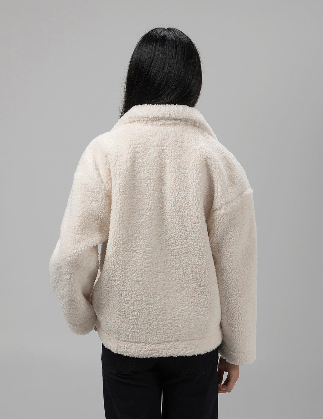 TEEN OFF-WHITE SHEEPSKIN JACKET