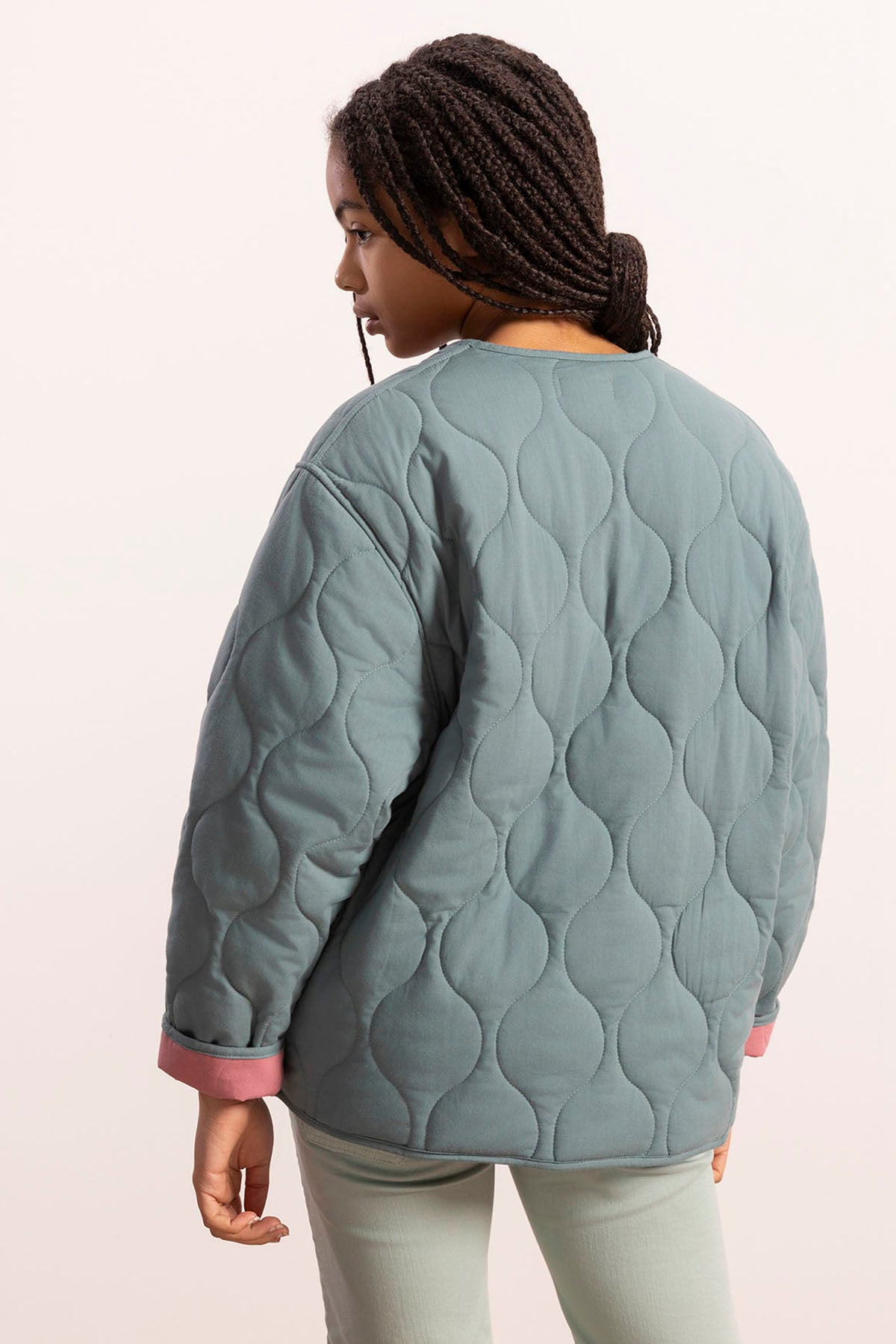 TEEN PADDED JACKET BLUE GREEN