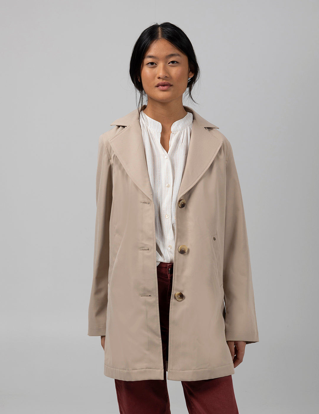 TEEN TRENCH COAT WITH SAND BUTTONS