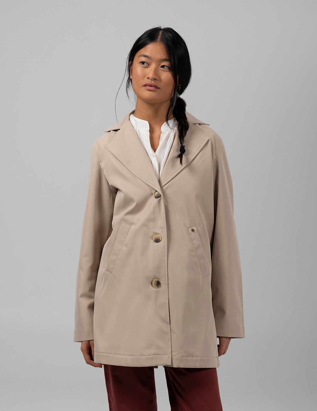 TEEN TRENCH COAT WITH SAND BUTTONS