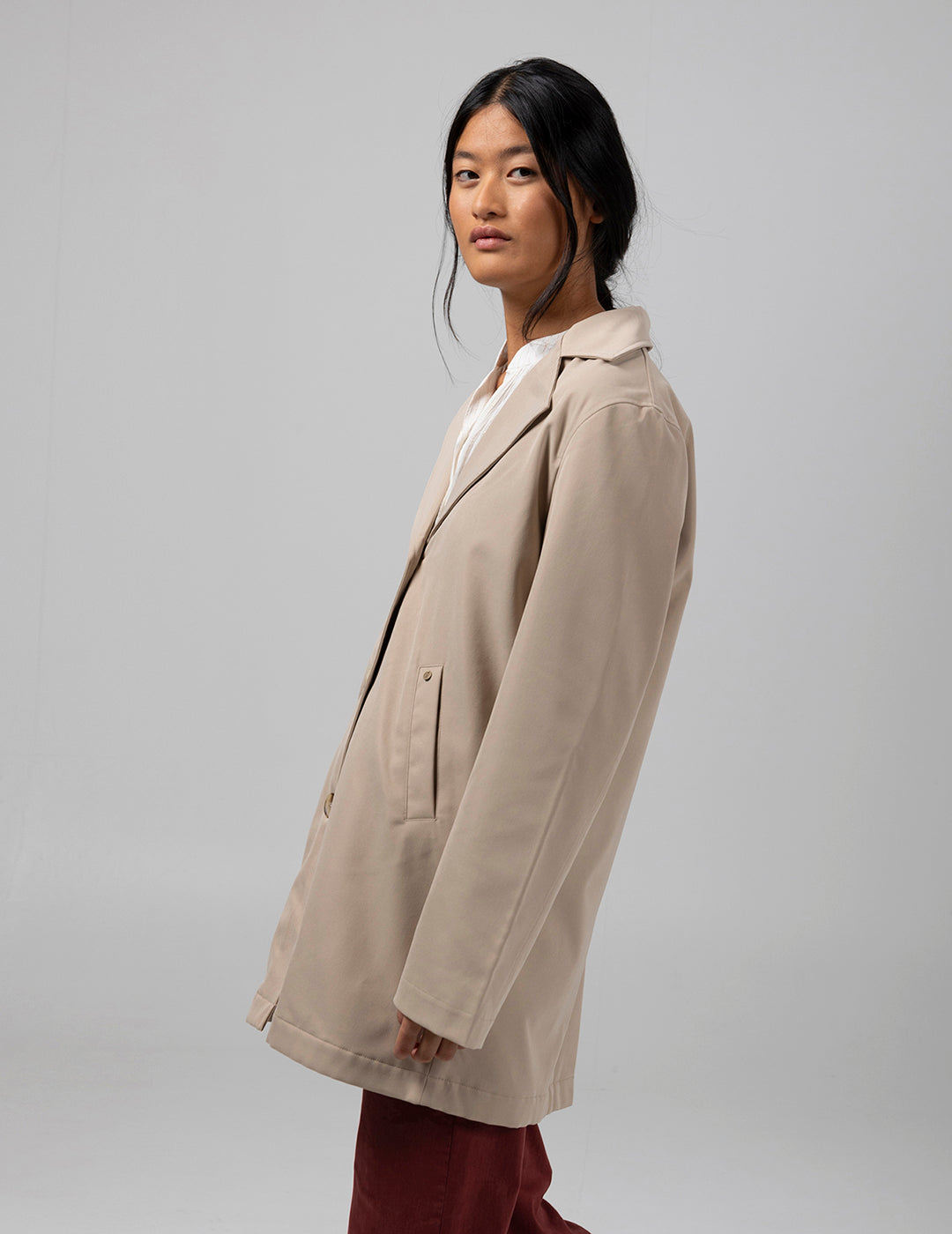 TEEN TRENCH COAT WITH SAND BUTTONS