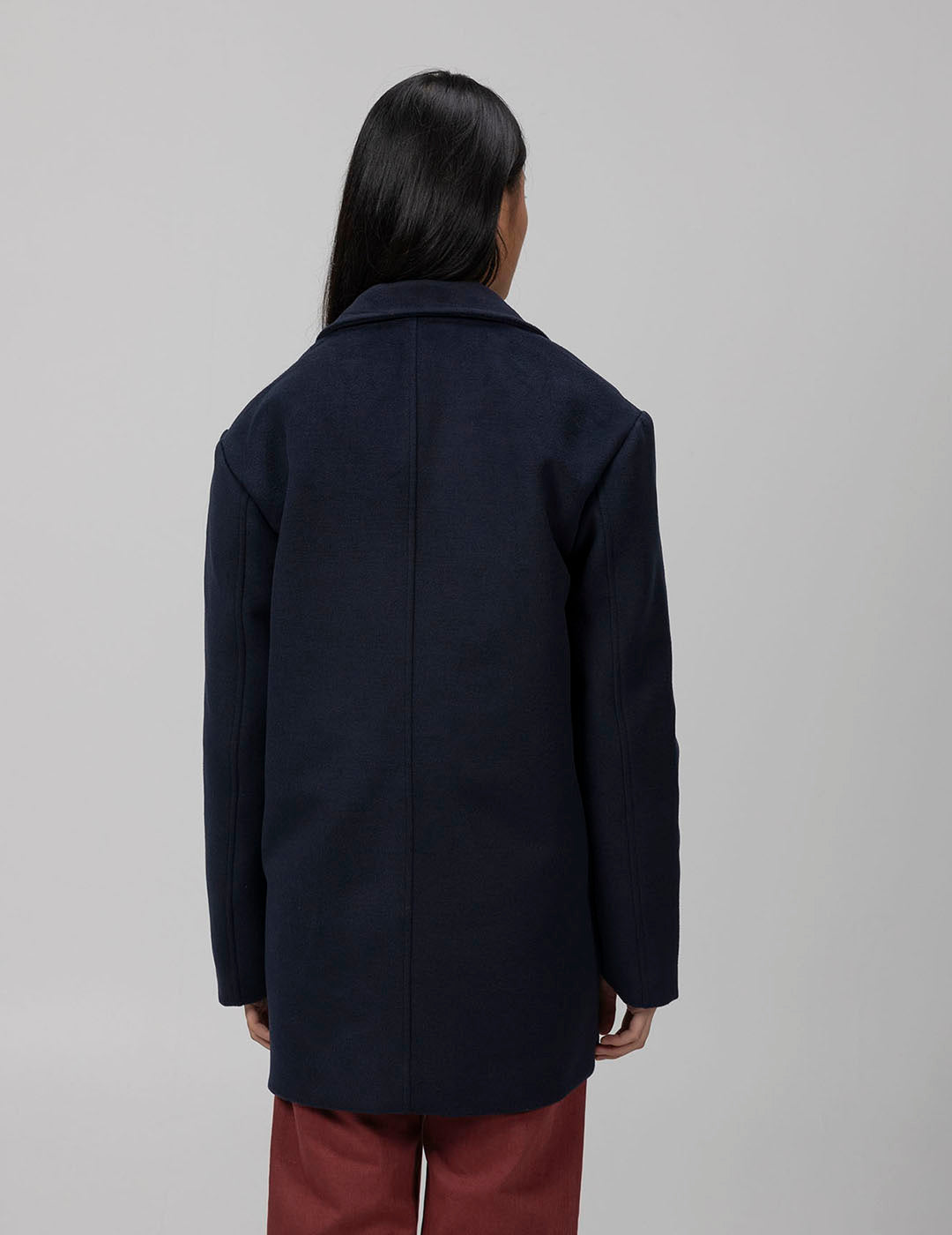 NAVY BLUE TEEN MIDI COAT