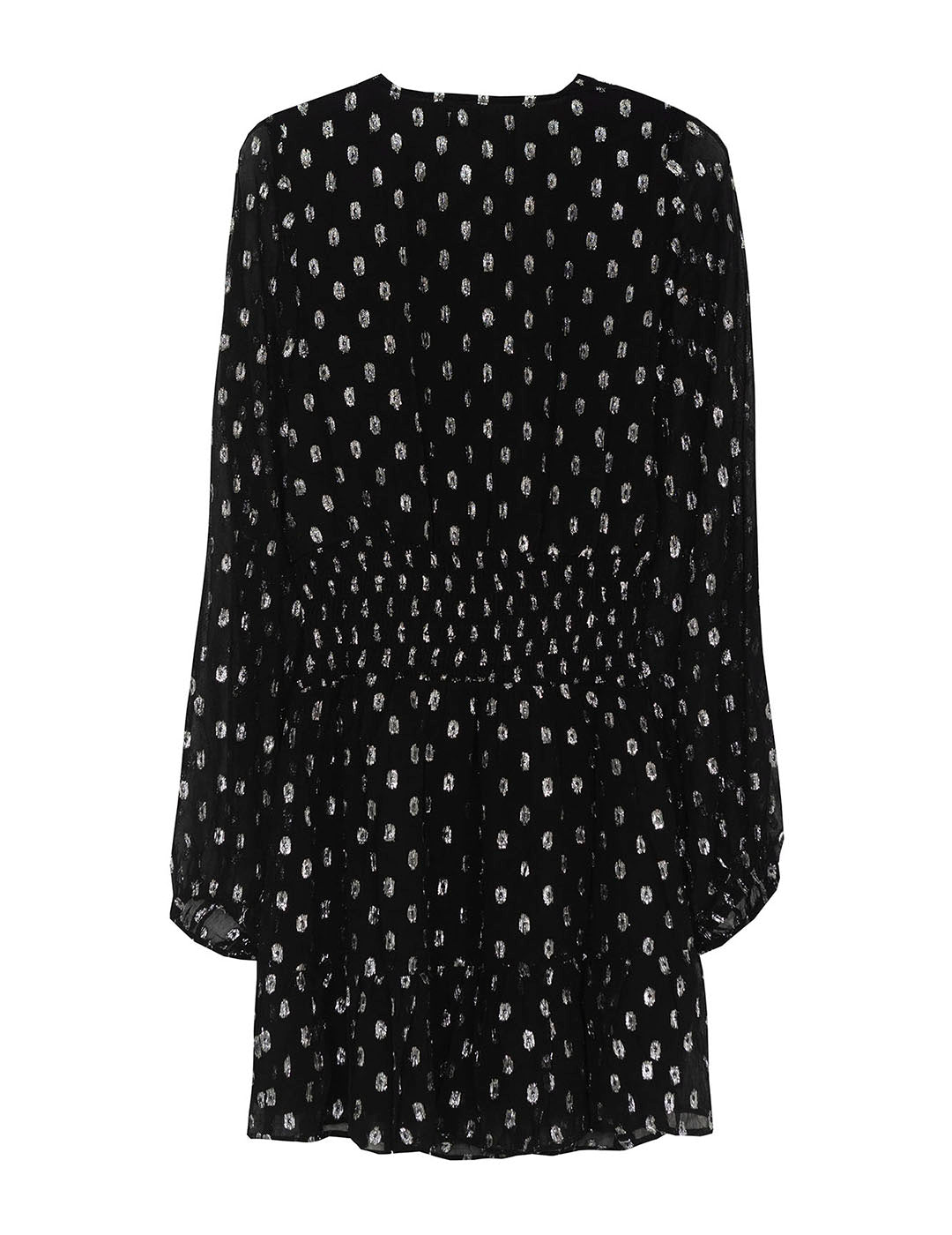 VESTIDO TEEN CORTO GOMAS ESTAMPADO GOTAS NEGRO