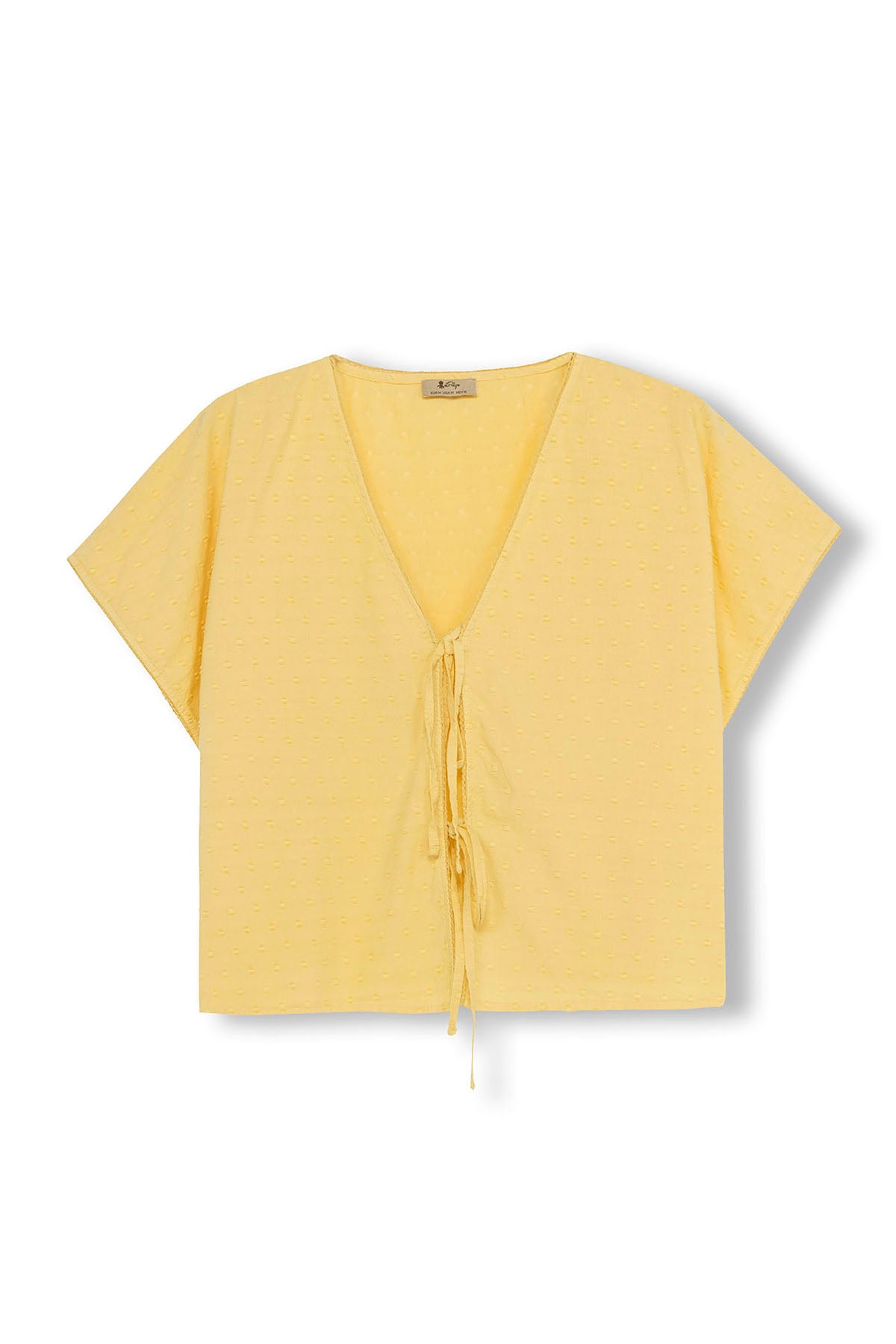 TEEN BLOUSE WITH LIGHT YELLOW PLUMETI BOW