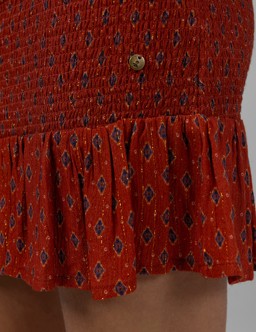 TEEN SKIRT WITH ELASTIC ETHNIC PRINT TILE