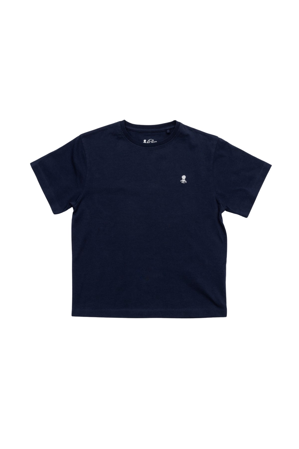 CAMISETA NIÑO BORDADO LOGO CONTRASTE AZUL MARINO