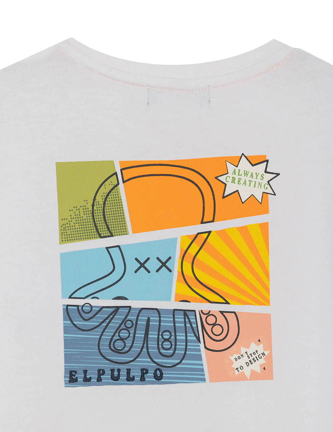 BOYS' T-SHIRT WITH COMIC PRINT IN PURE WHITE