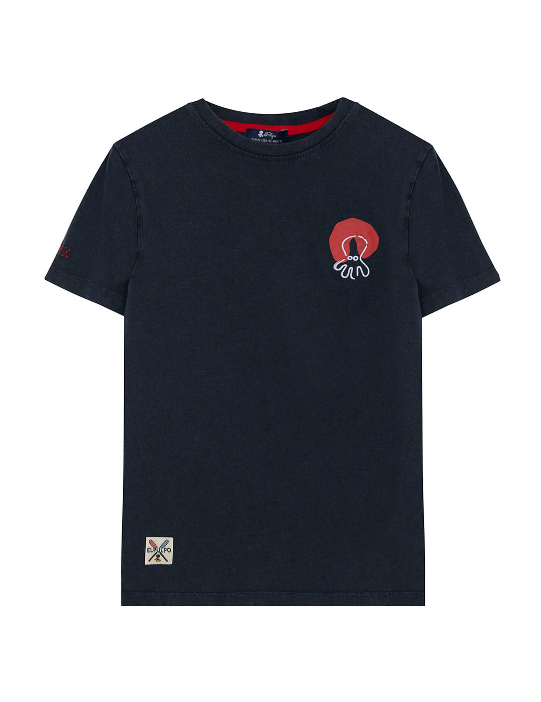 DELAVÉ NAVY BLUE WATERCOLOUR ESSENTIALS PRINT BOYS T-SHIRT