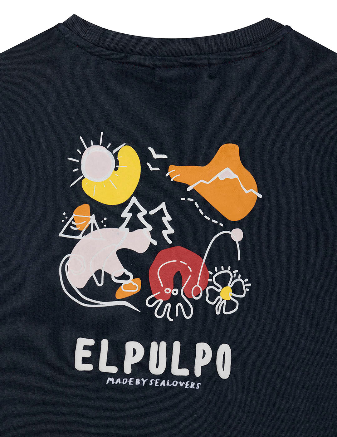 CAMISETA NIÑO ESTAMPADO ESENCIALES ACUARELA AZUL MARINO DELAVÉ