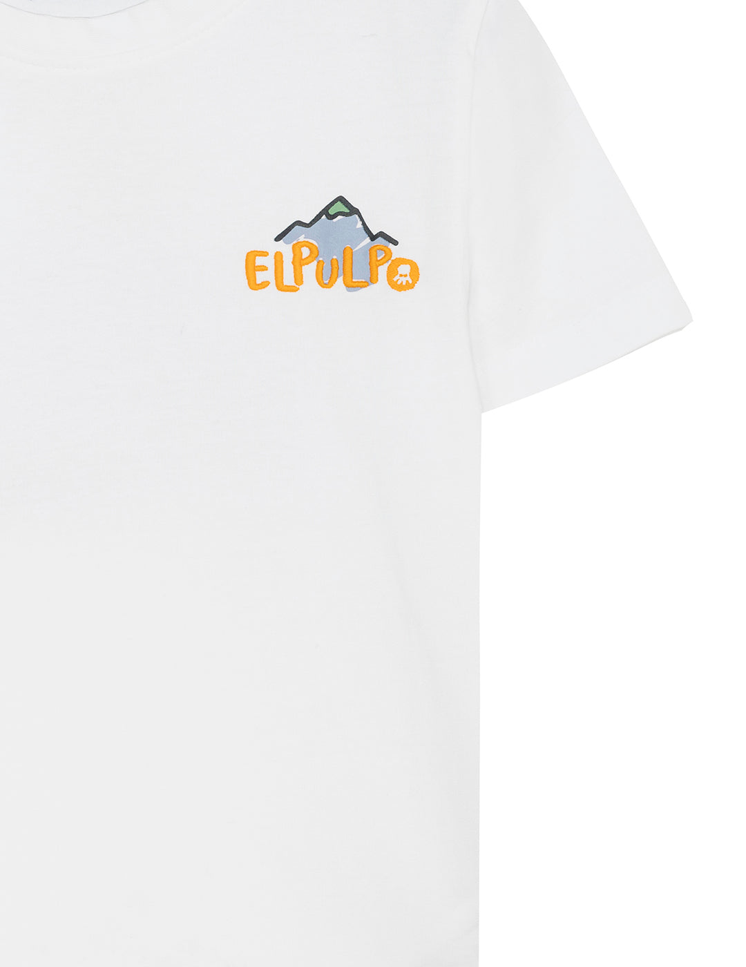 CAMISETA NIÑO ESTAMPADO MONTAÑAS DIBUJADAS BLANCO PURO