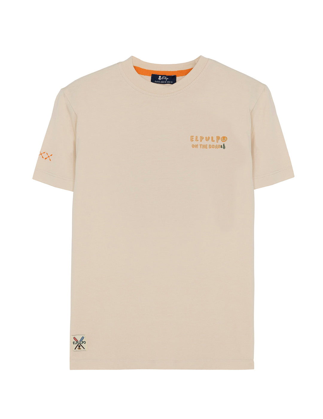 BOY'S T-SHIRT WITH ON THE ROAD PRINT, OFF-WHITE