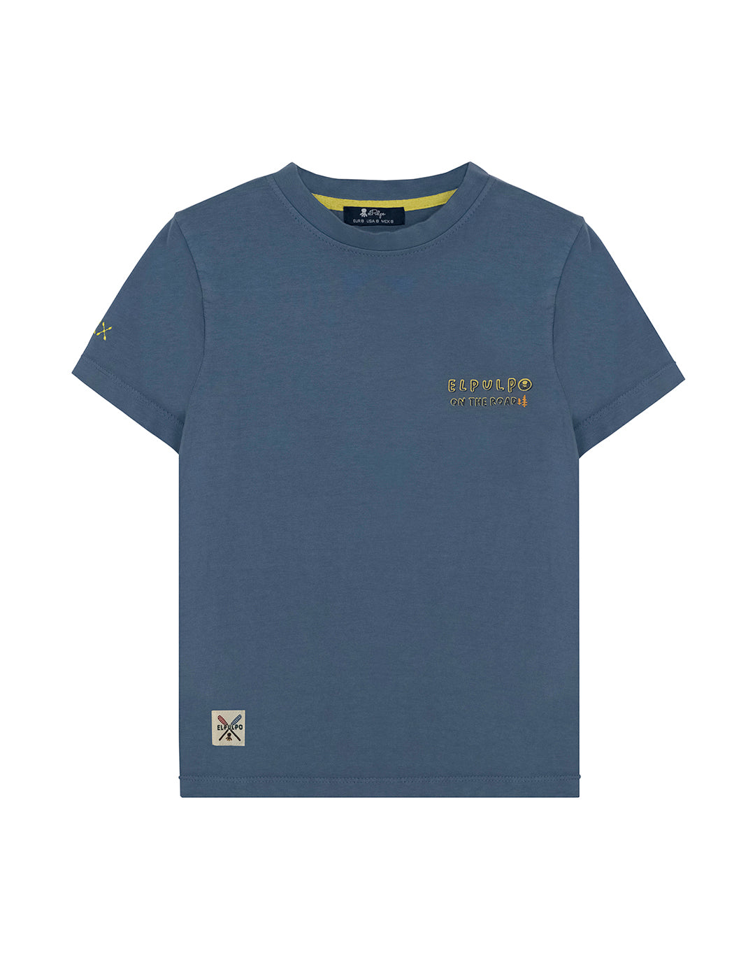 BOY'S T-SHIRT WITH ON THE ROAD PRINT INDIGO DELAVÉ