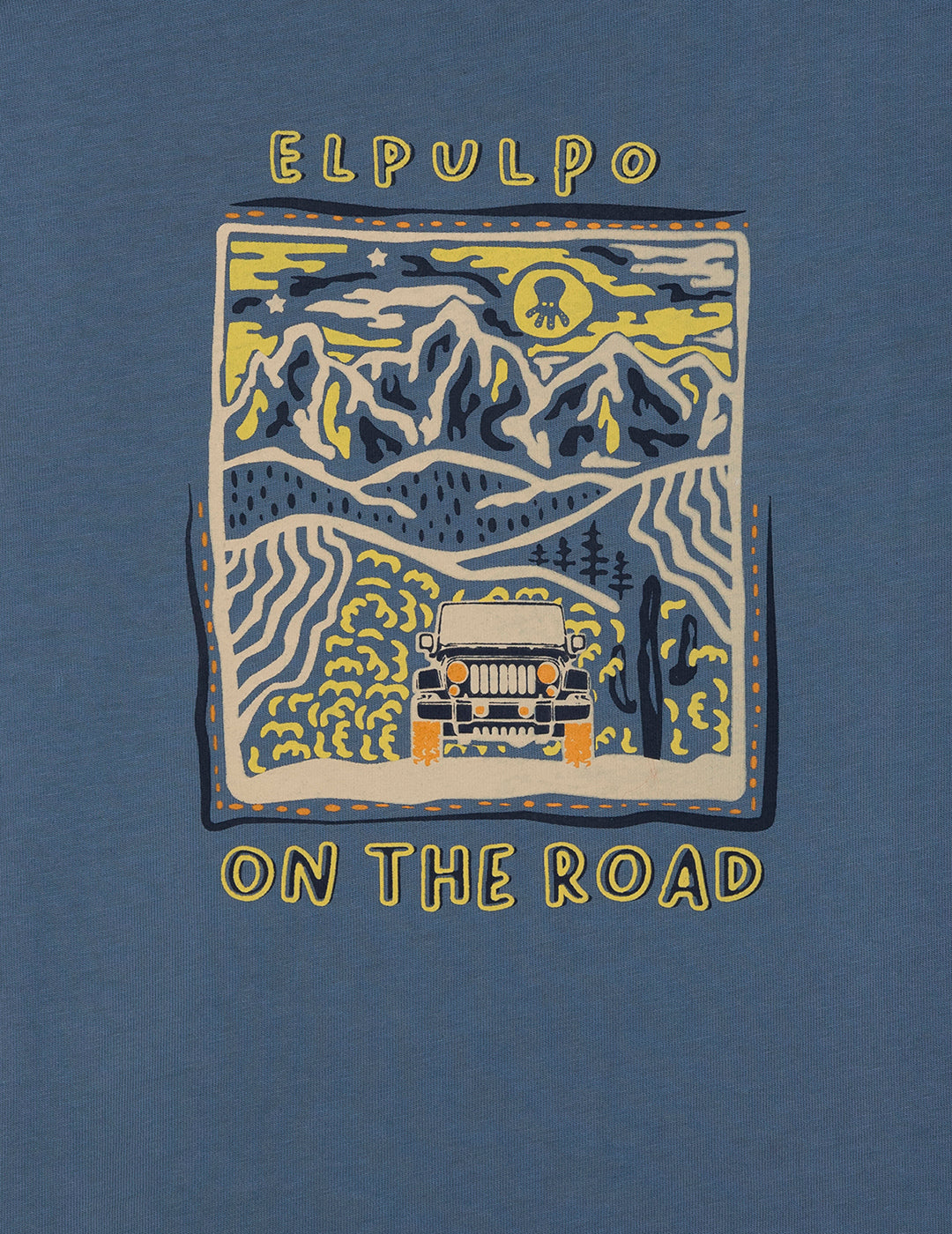 CAMISETA NIÑO ESTAMPADO ON THE ROAD ÍNDIGO DELAVÉ