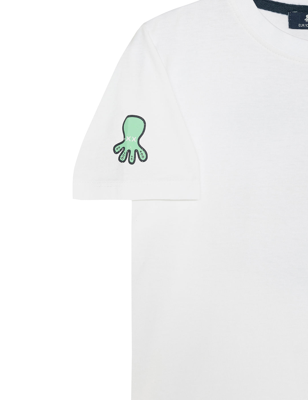 KIDS T-SHIRT WITH TRIPLE LOGO PRINT IN PURE WHITE