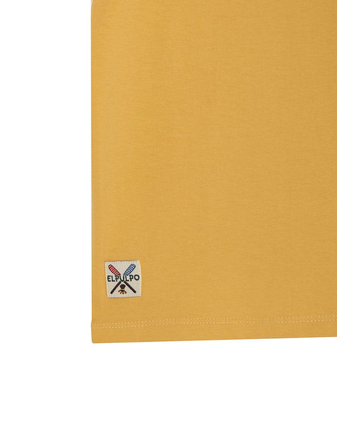 CHILDREN'S T-SHIRT WITH TRIPLE LOGO PRINT IN MUSTARD DELAVÉ