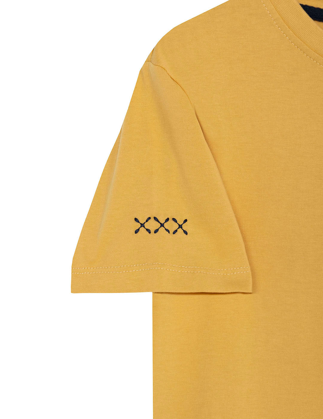 BOYS' T-SHIRT WITH CONTRAST EMBROIDERY SABES A-MAR MUSTARD DELAVÉ