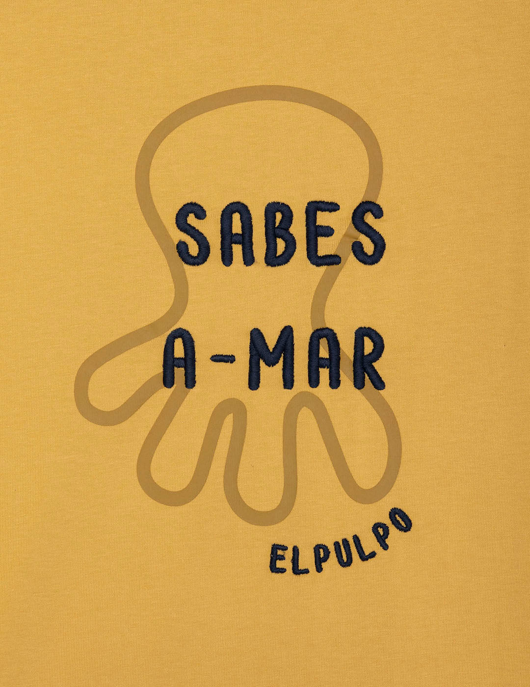 BOYS' T-SHIRT WITH CONTRAST EMBROIDERY SABES A-MAR MUSTARD DELAVÉ