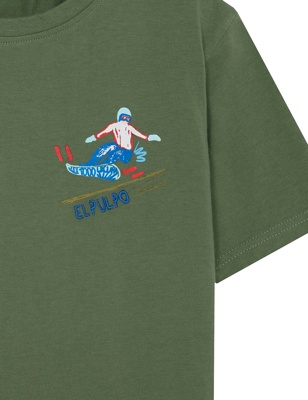 CAMISETA NIÑO ESTAMPADO SIERRA NEVADA VERDE DELAVÉ