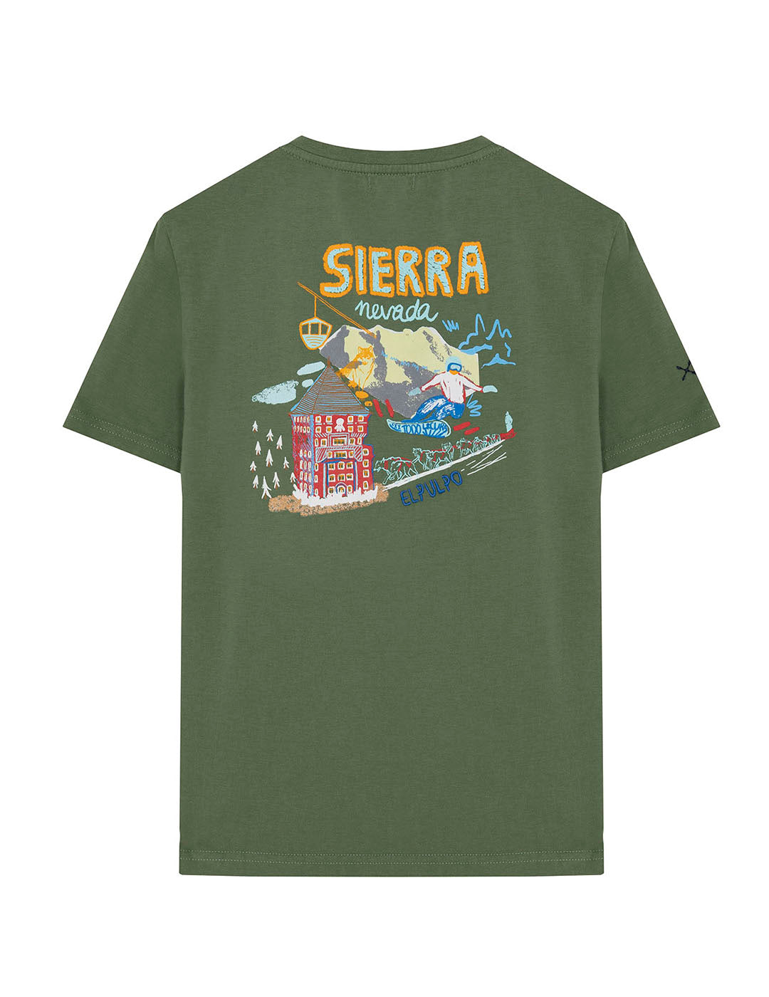 CAMISETA NIÑO ESTAMPADO SIERRA NEVADA VERDE DELAVÉ