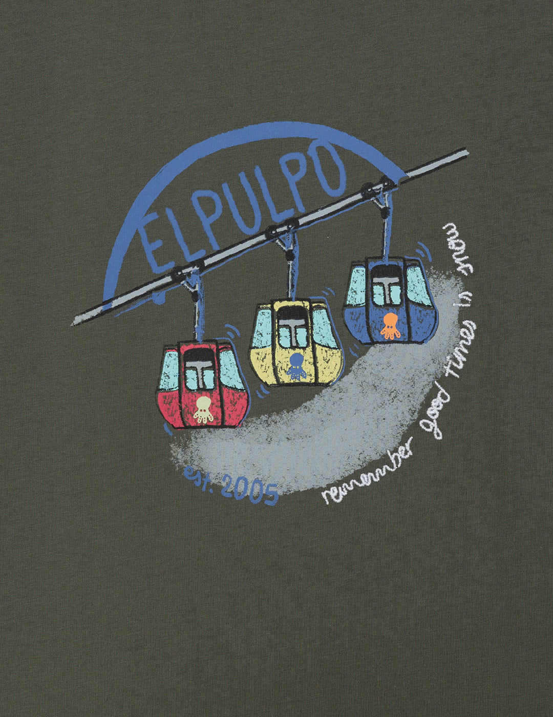 CHILDREN'S T-SHIRT WITH CHARCOAL CABLE CAR PRINT