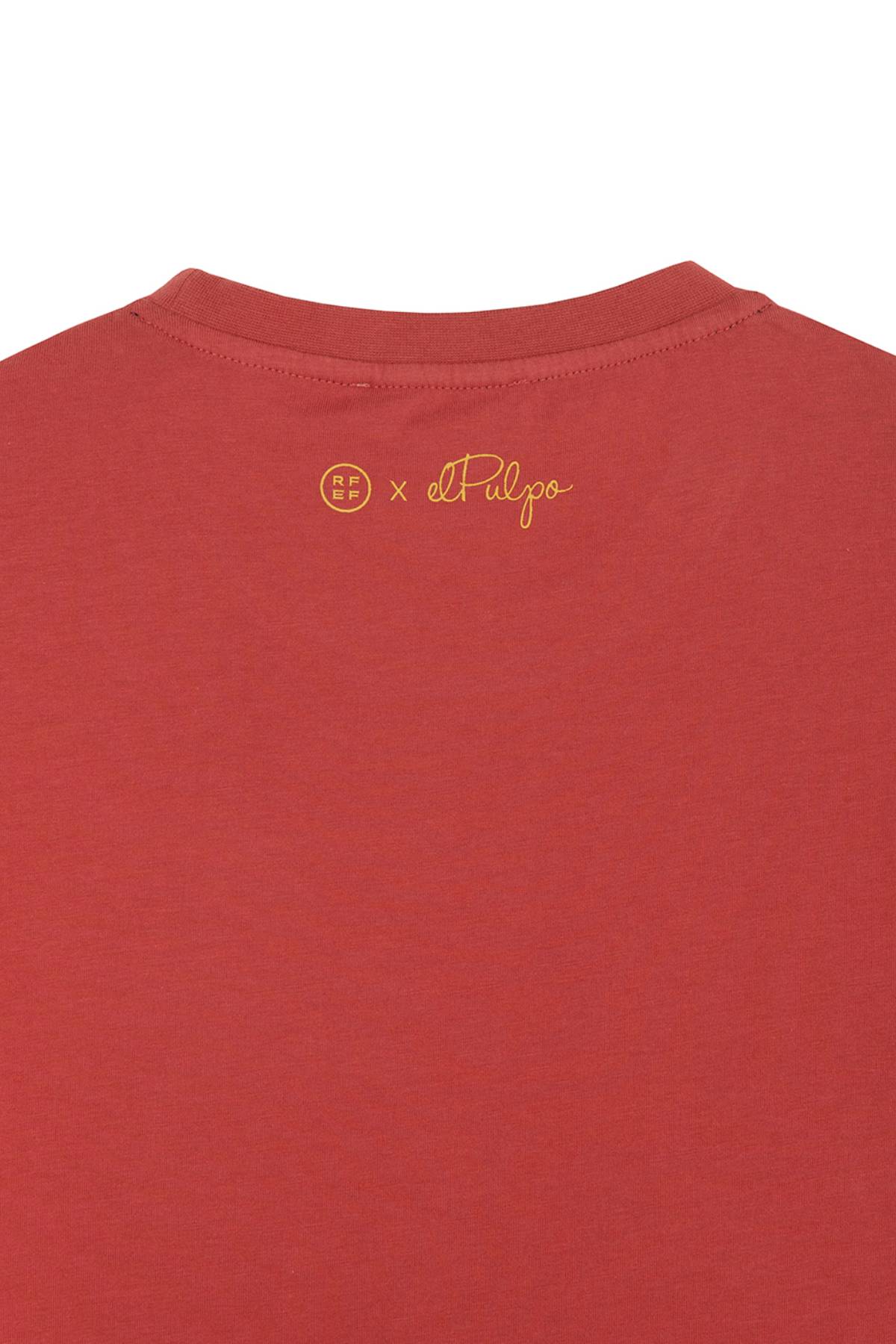 CAMISETA NIÑO ESTAMPADO ELPULPO Y NARANJITO ROJO DELAVÉ