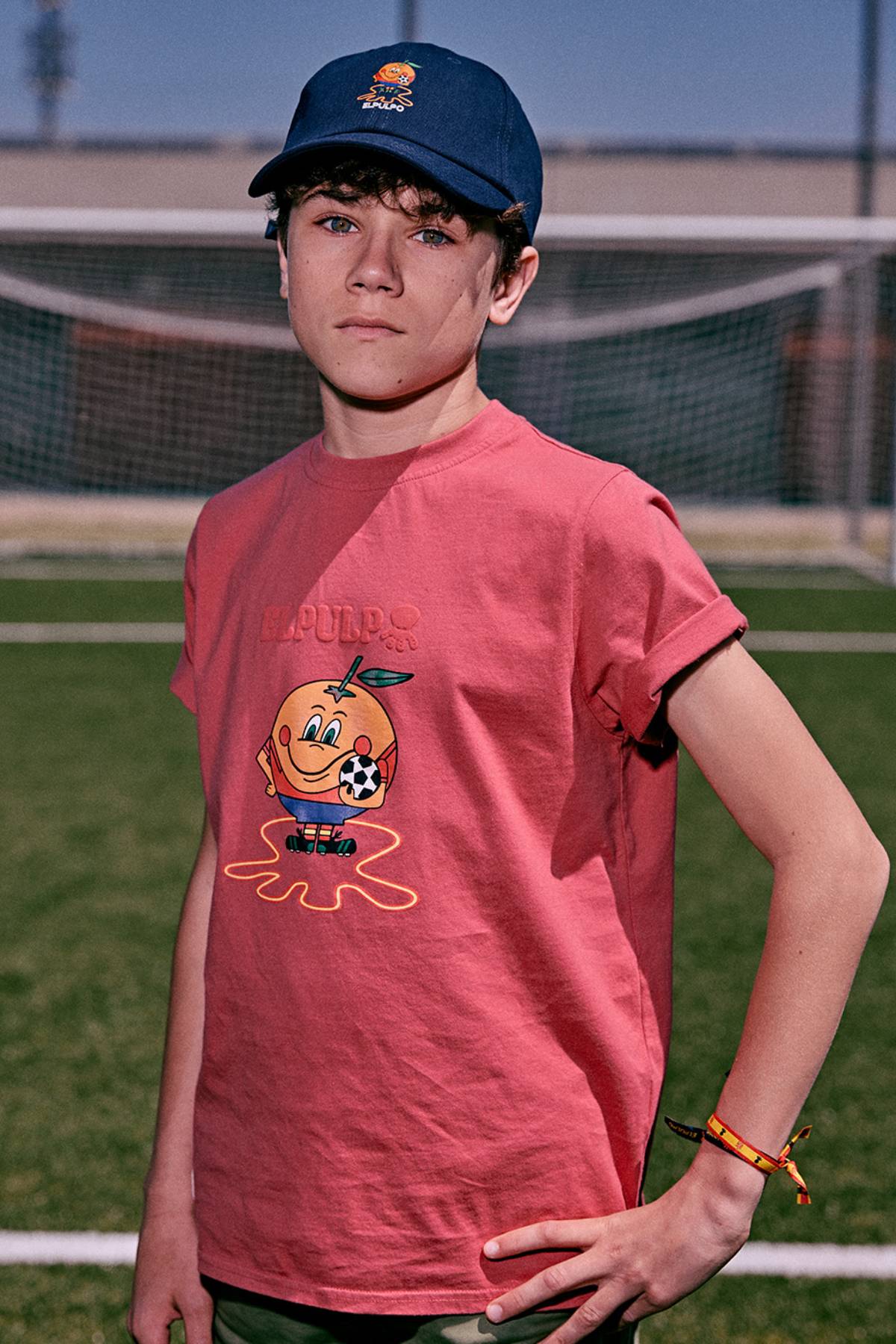 DELAVÉ OCTOPUS AND LITTLE RED ORANGE PRINTED BOYS T-SHIRT