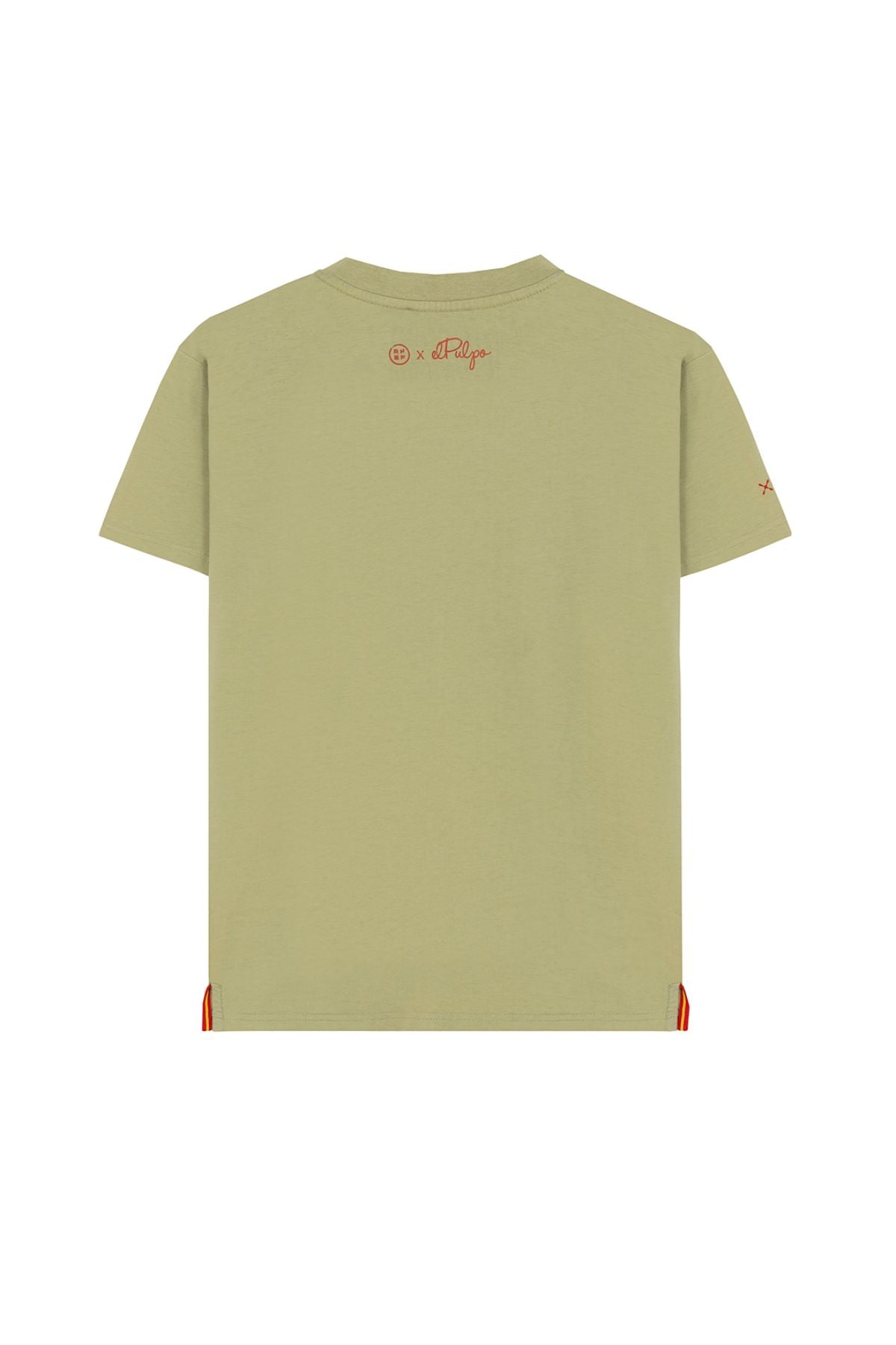 CAMISETA NIÑO ESTAMPADO ELPULPO Y NARANJITO VERDE SALVIA