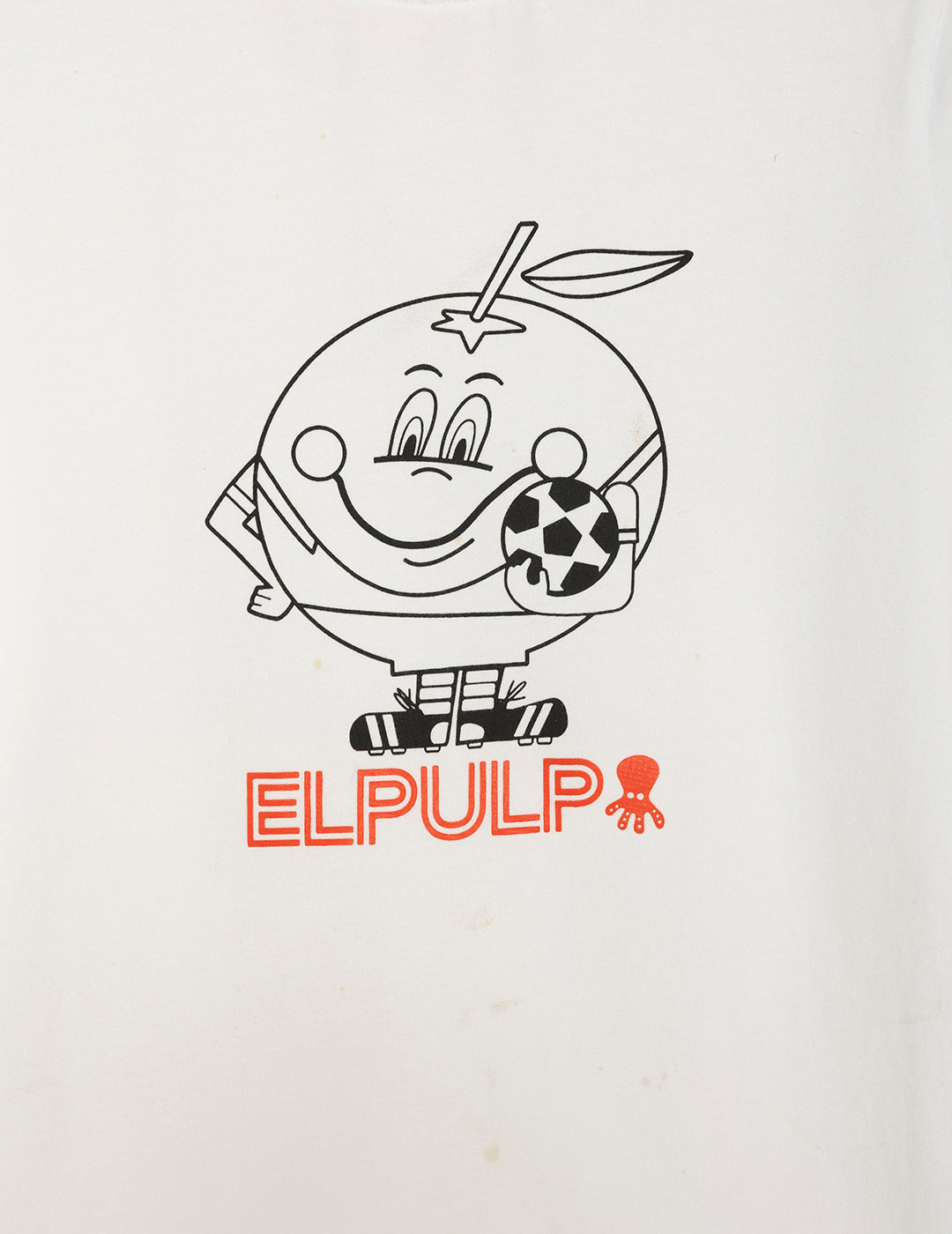 CAMISETA NIÑO ESTAMPADO SILUETA NARANJITO BLANCO PURO