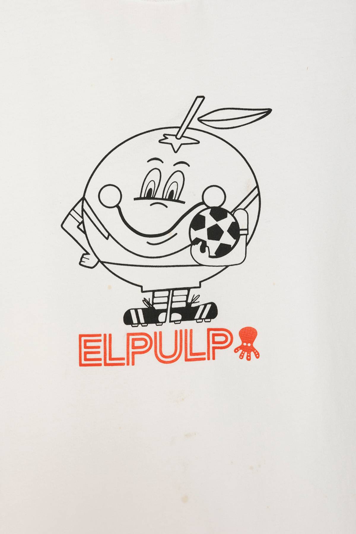 CAMISETA NIÑO ESTAMPADO SILUETA NARANJITO BLANCO PURO