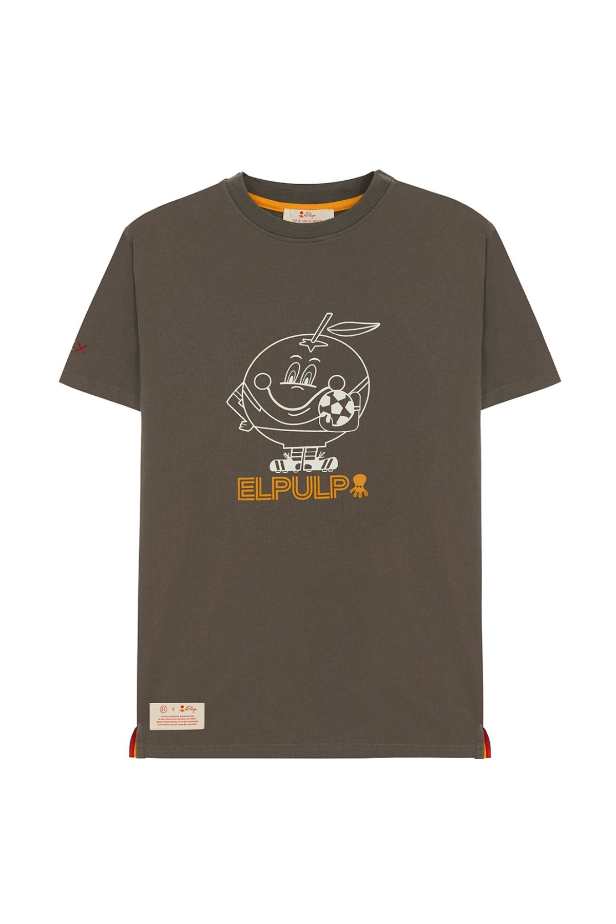 CHILDREN'S T-SHIRT WITH CHARCOAL ORANGE SILHOUETTE PRINT