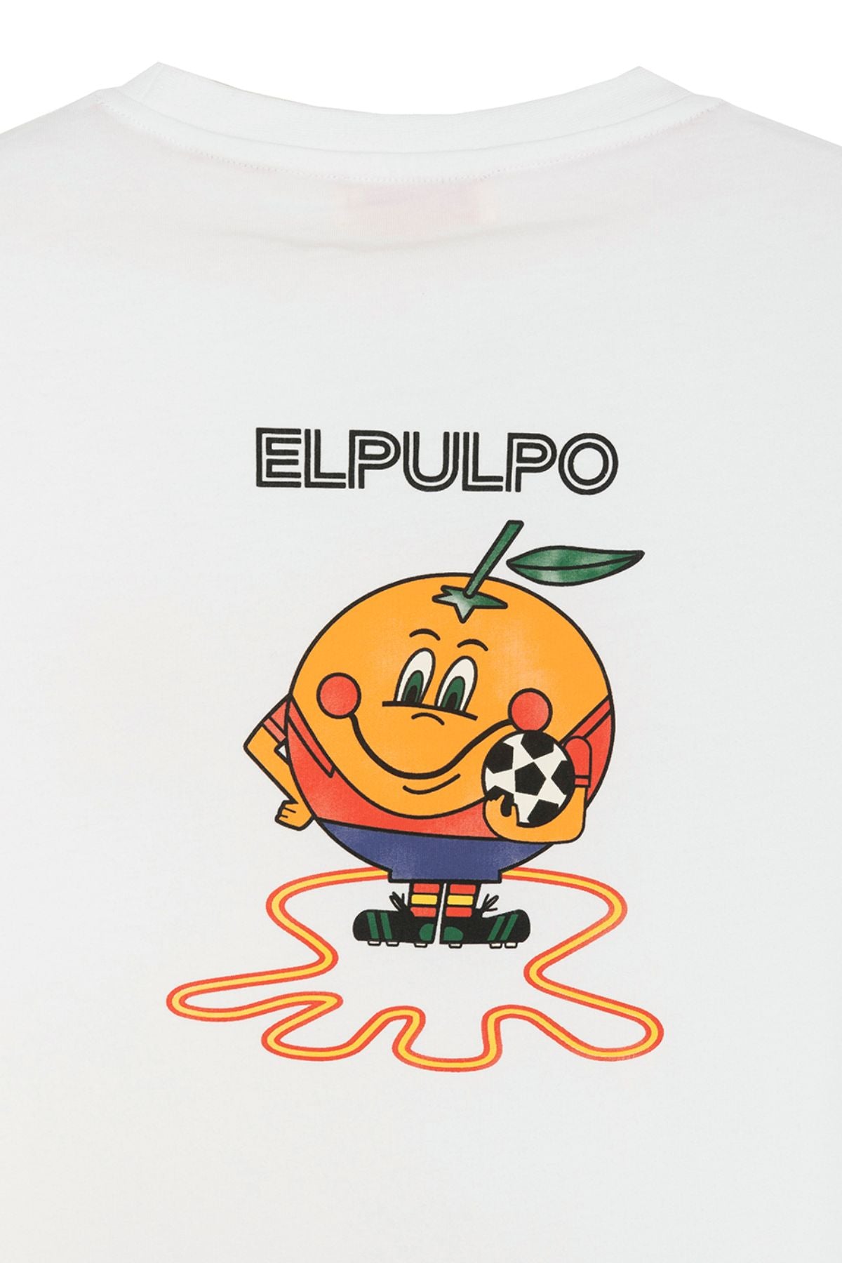 CAMISETA NIÑO ESTAMPADO TRIPLE EMBLEMA NARANJITO BLANCO PURO