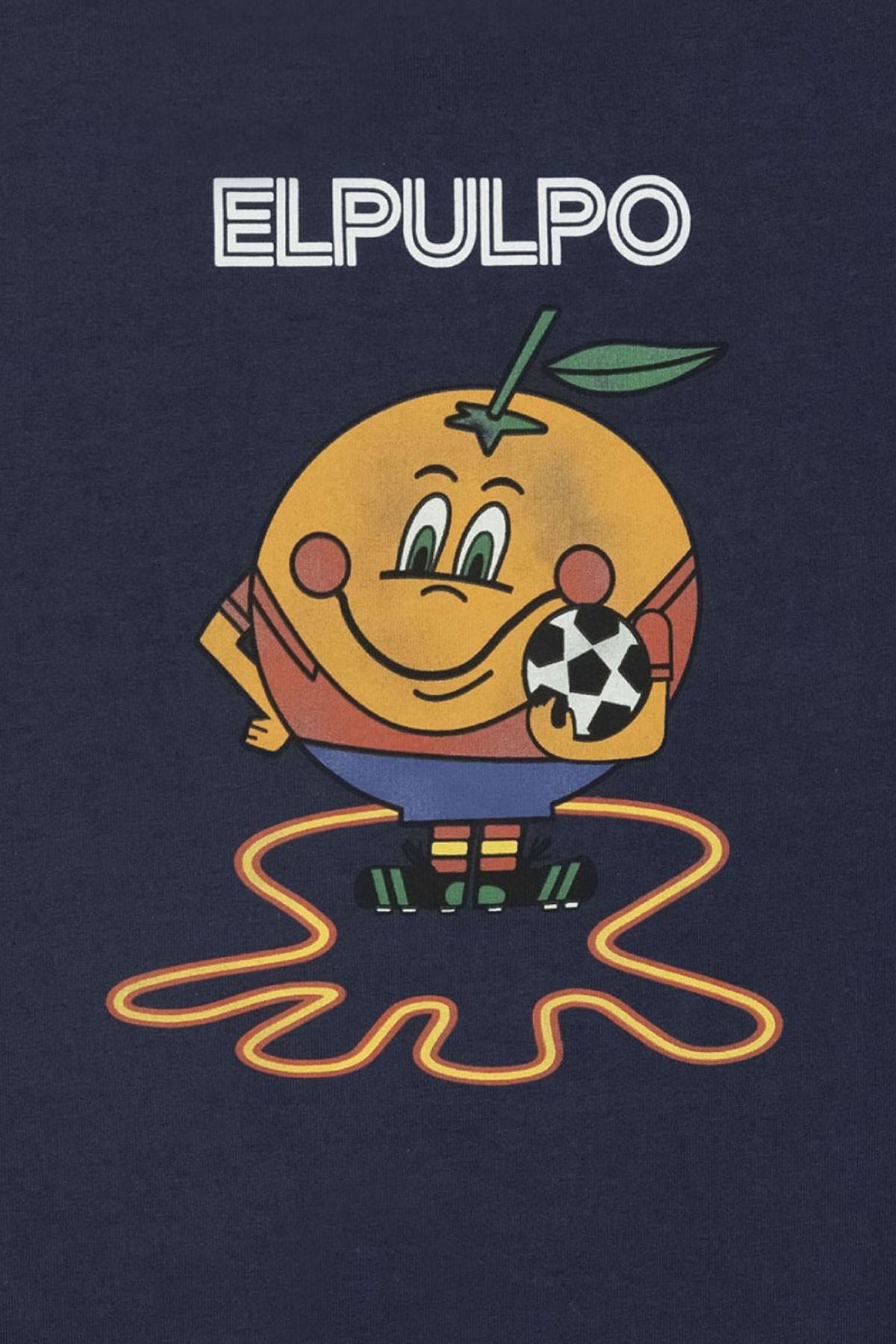 DELAVÉ NAVY BLUE ORANGE TRIPLE EMBLEM PRINT BOYS T-SHIRT