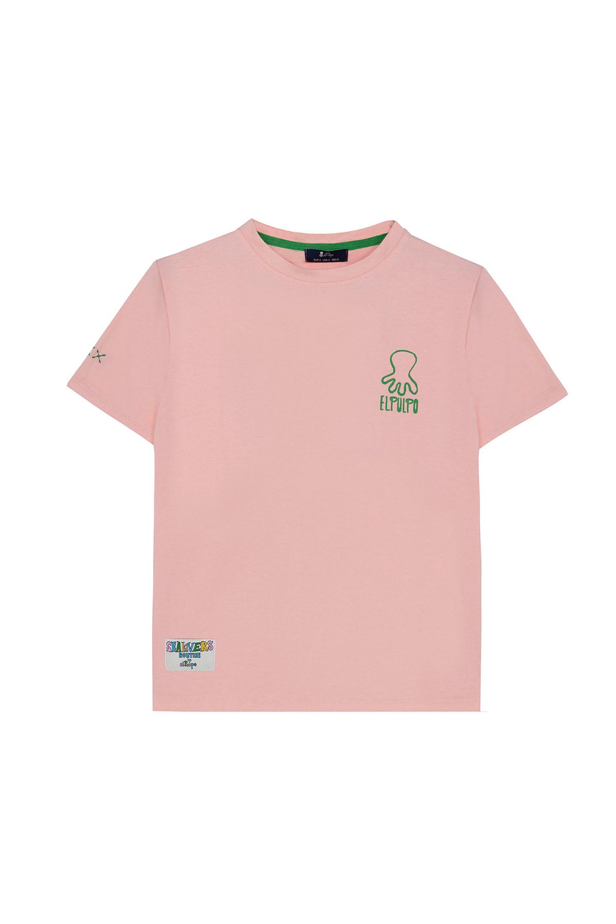 CHILDREN'S T-SHIRT WITH PINK COFFEE OCTOPUS PRINT