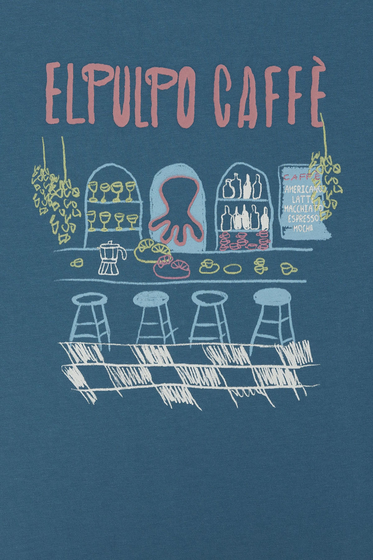 BOY'S T-SHIRT WITH PRINTED ELPULPO COFFEE SAPPHIRE BLUE