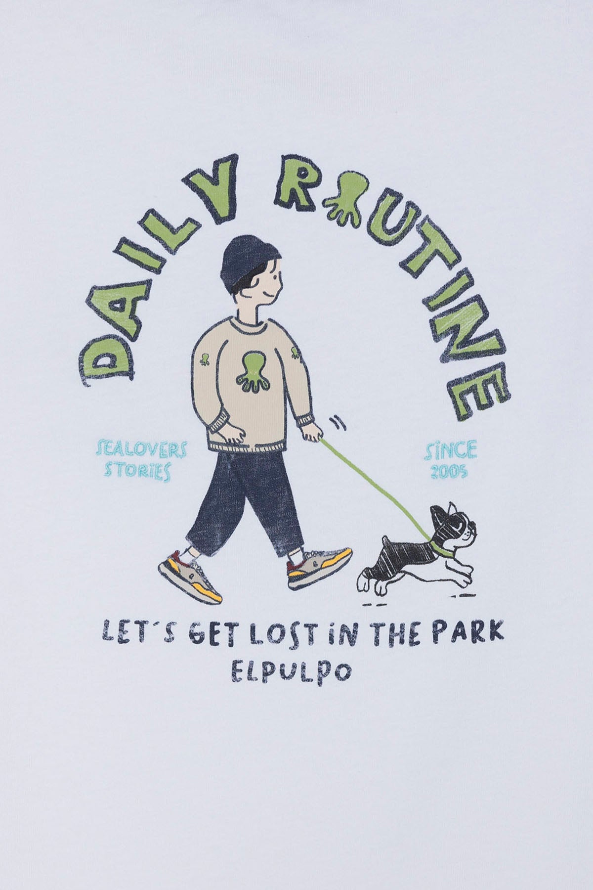 DAILY ROUTINE PRINTED BOYS T-SHIRT PURE WHITE