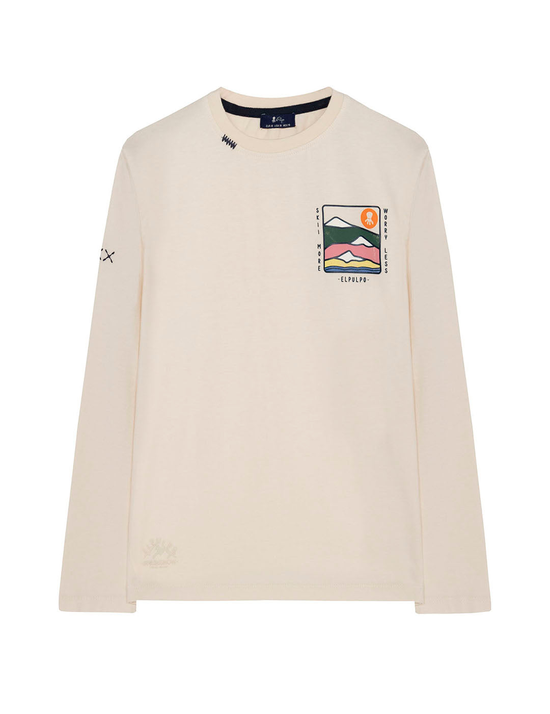 BOYS' T-SHIRT WITH OFF-WHITE MOUNTAINS RUBBER PRINT