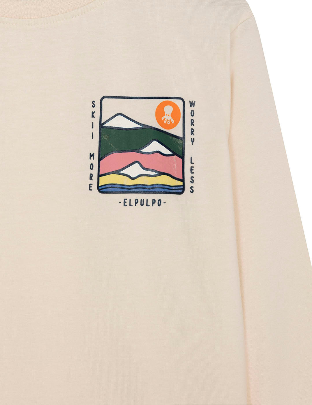 BOYS' T-SHIRT WITH OFF-WHITE MOUNTAINS RUBBER PRINT