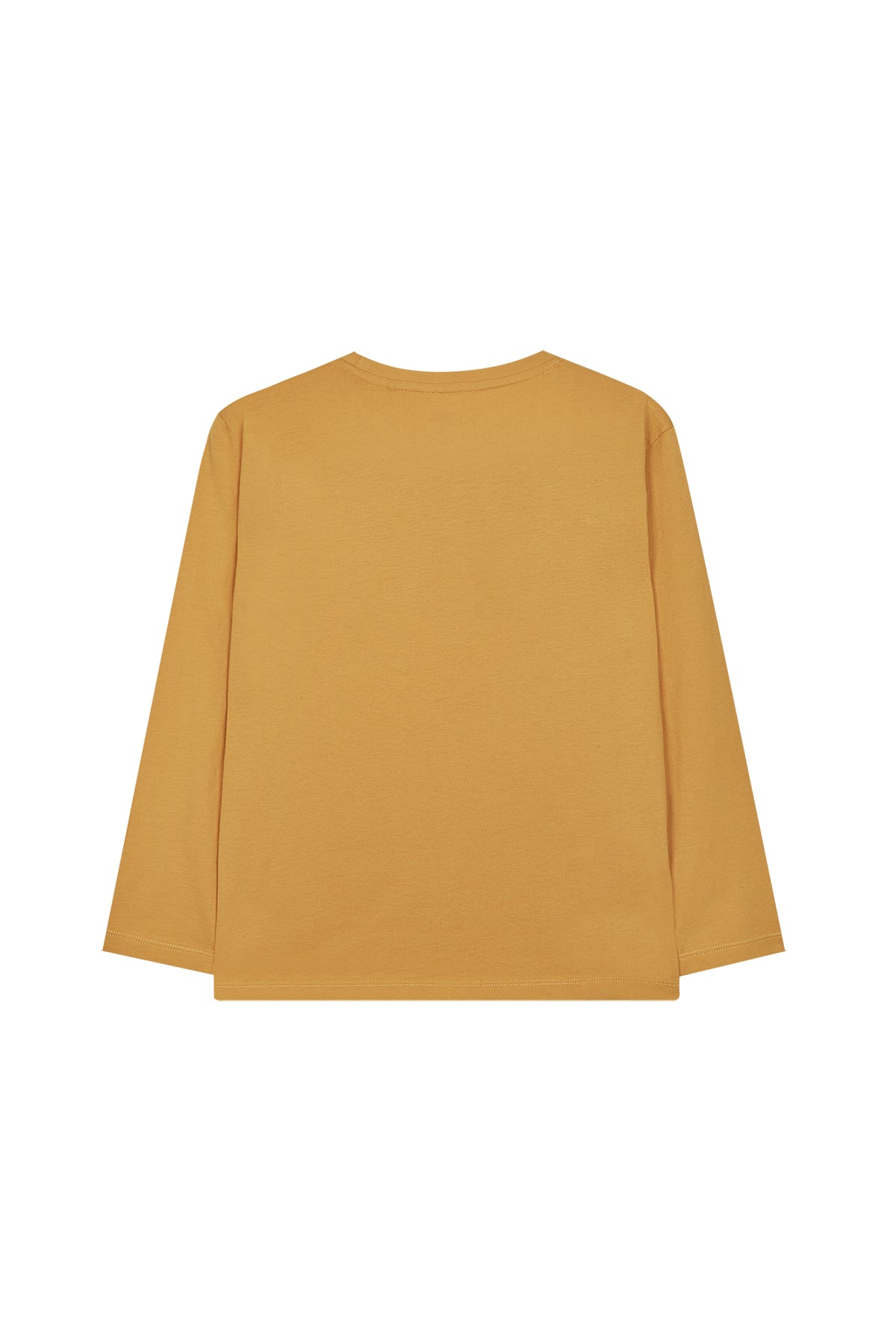 CAMISETA NIÑO MANGA LARGA BOLSILLO MOSTAZA