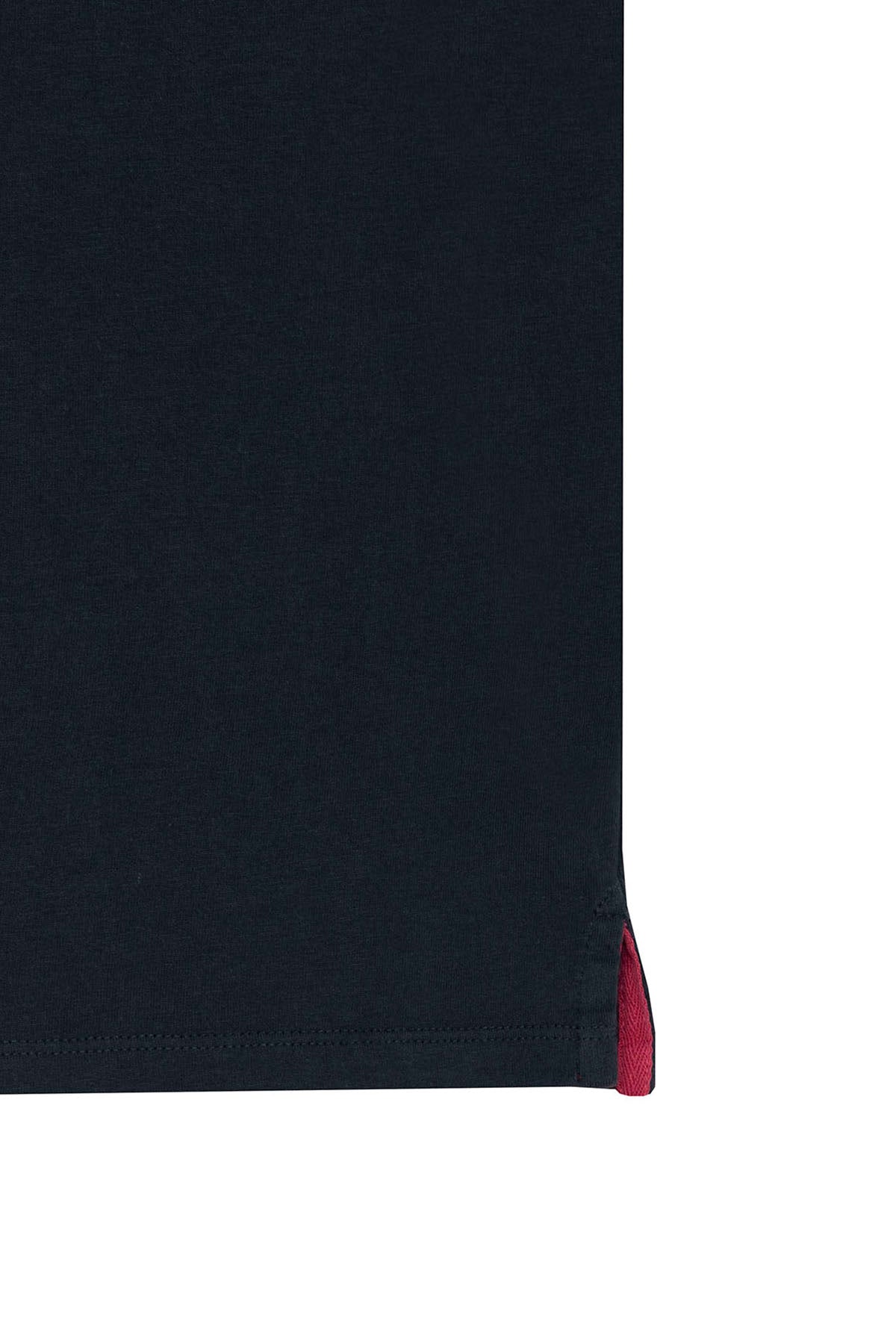 DELAVÉ BOYS' WASHED POLO SHIRT WITH NAVY BLUE CONTRAST PATCH