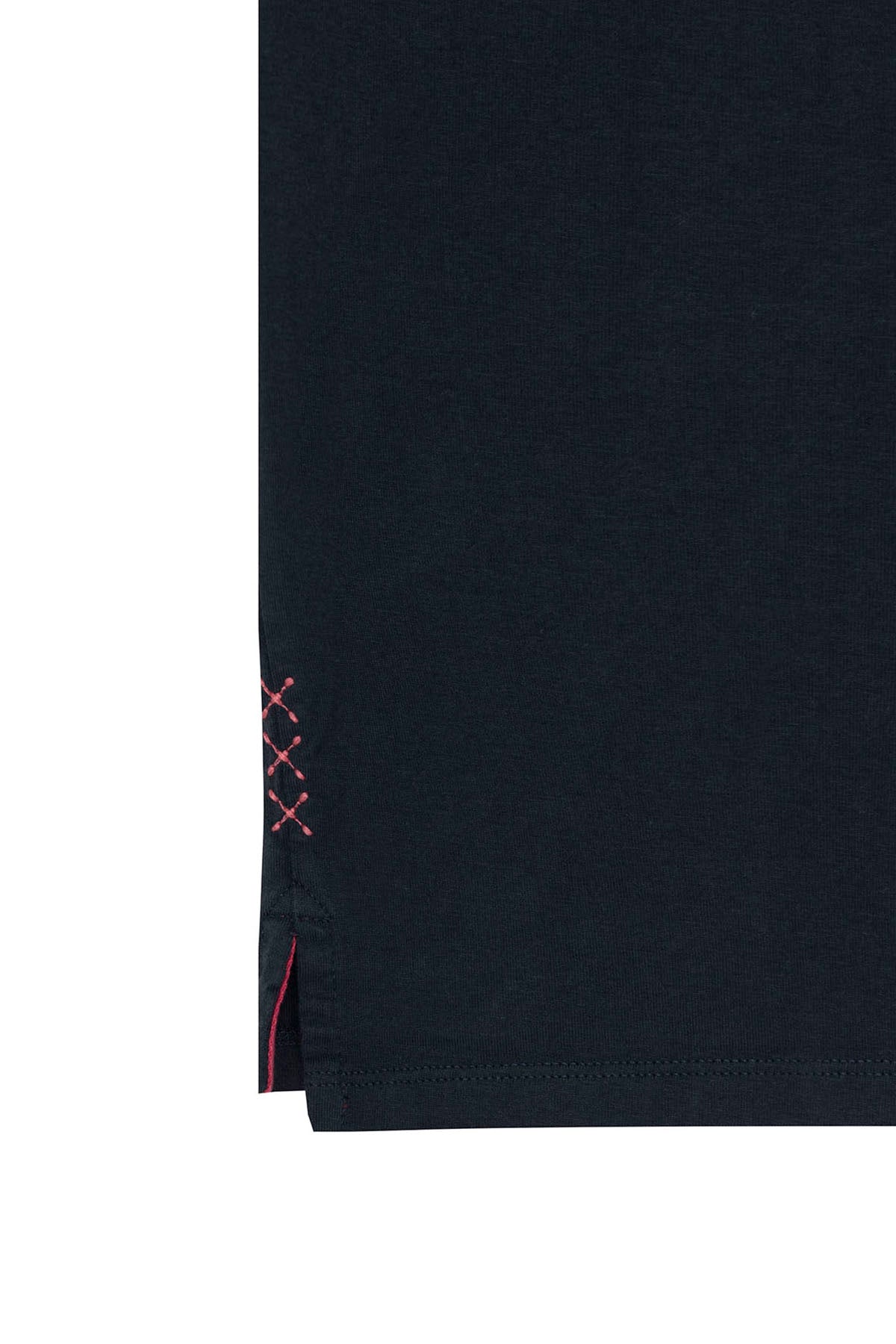 DELAVÉ BOYS' WASHED POLO SHIRT WITH NAVY BLUE CONTRAST PATCH