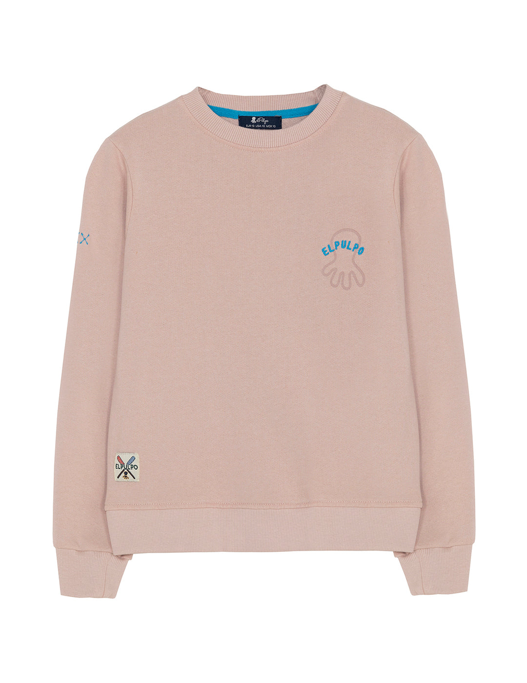 BOY'S SWEATSHIRT WITH CONTRAST EMBROIDERY THE SEA ALL CRAZY PINK DELAVÉ